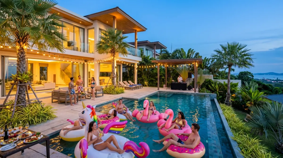 pattaya hens villa party